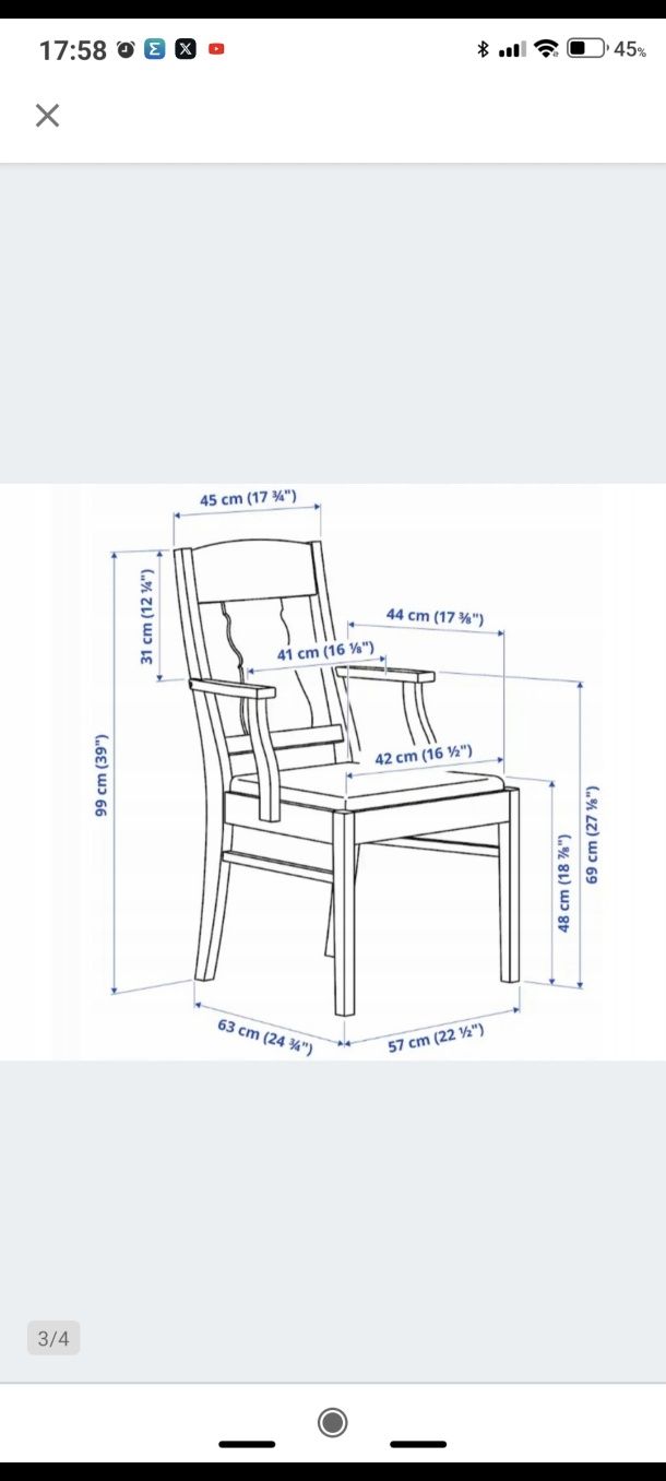 Stół Ikea Ingatorp + krzesła Ikea Ingatorp