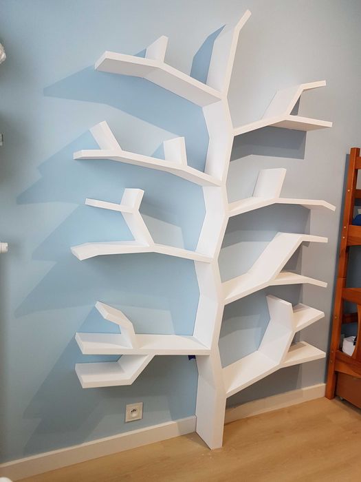 Półka drzewo regał 125x210x18cm