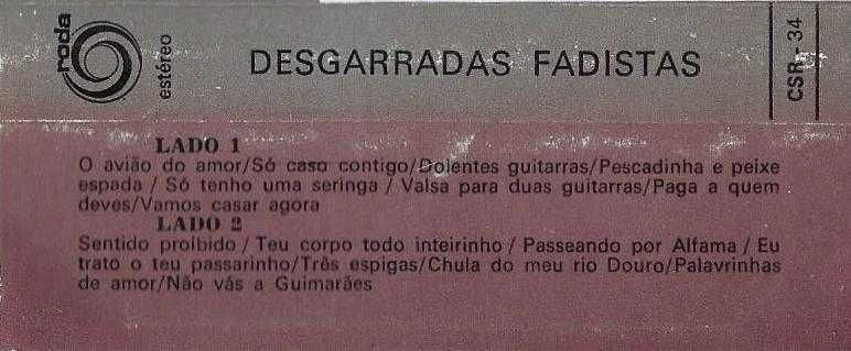 Desgarradas Fadistas - - - - - Vários Artistas - - - - - K7