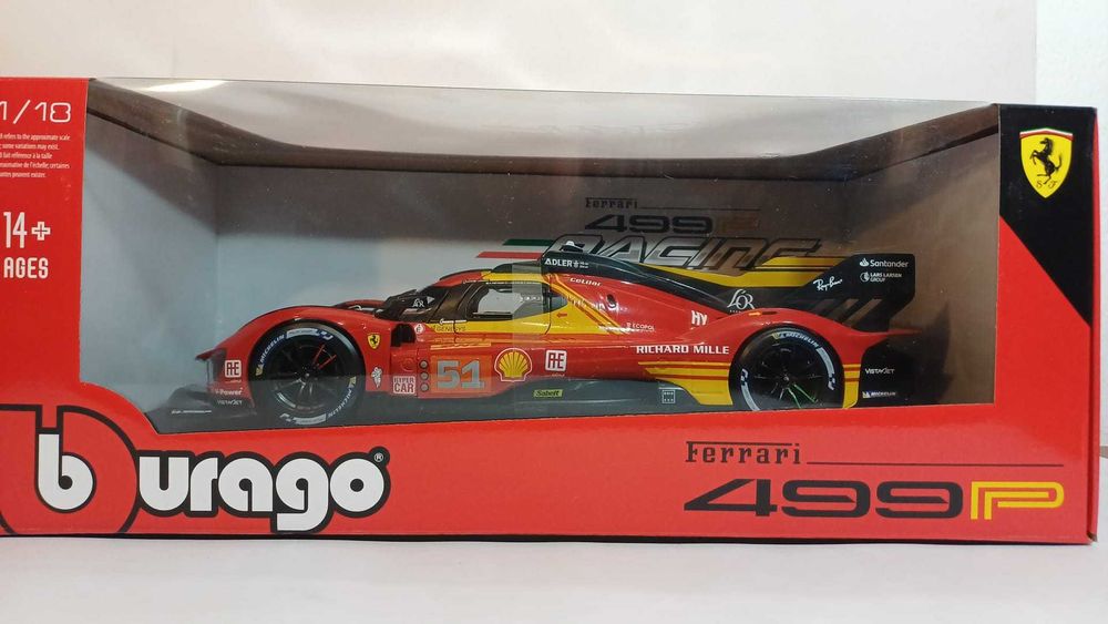 1/18 Ferrari 499P LeMans #51 Qatar - Bburago