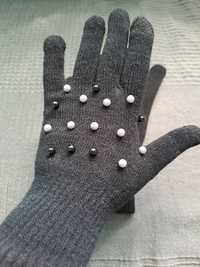Rękawiczki z perełkami