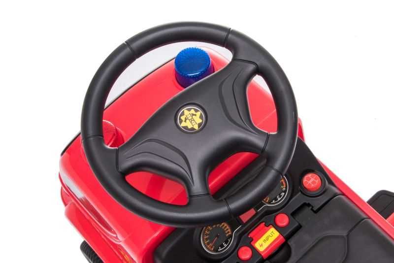 Jeździk na akumulator STRAŻ POŻARNA Z ARMATKĄ I BAŃKAMI pojazd zabawka