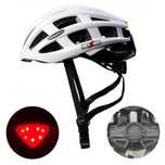 Kask rowerowy ROXAR STREET biało czarny (połysk) rozm.M 54-57cm z LED