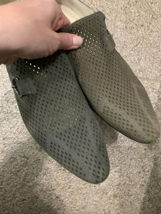 Нові туфлі чоловічі з натуральної замші з перфорацією р.44