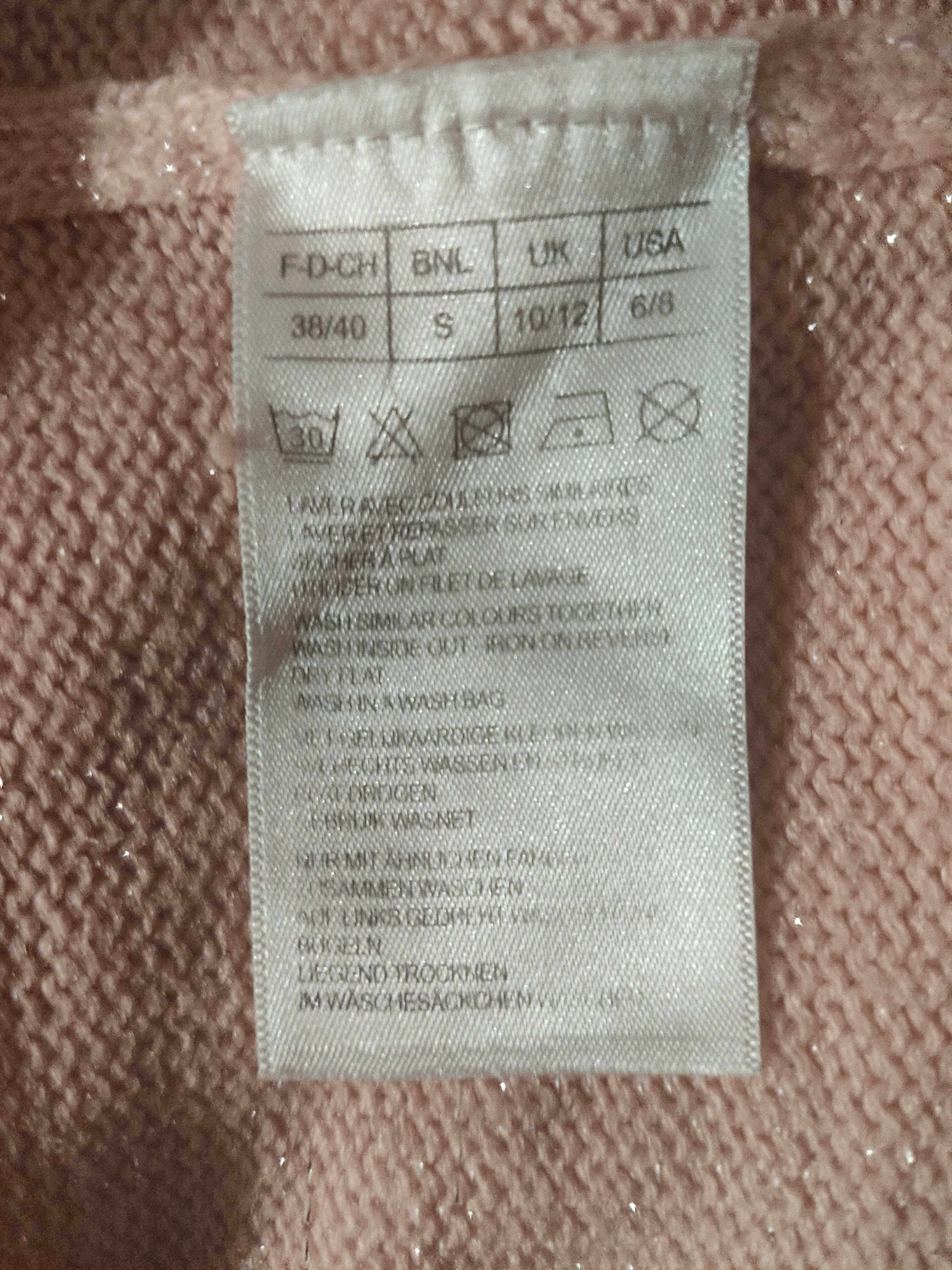 sweterek ze srebrną nitką i aplikacjami w gwiazdy 38-40