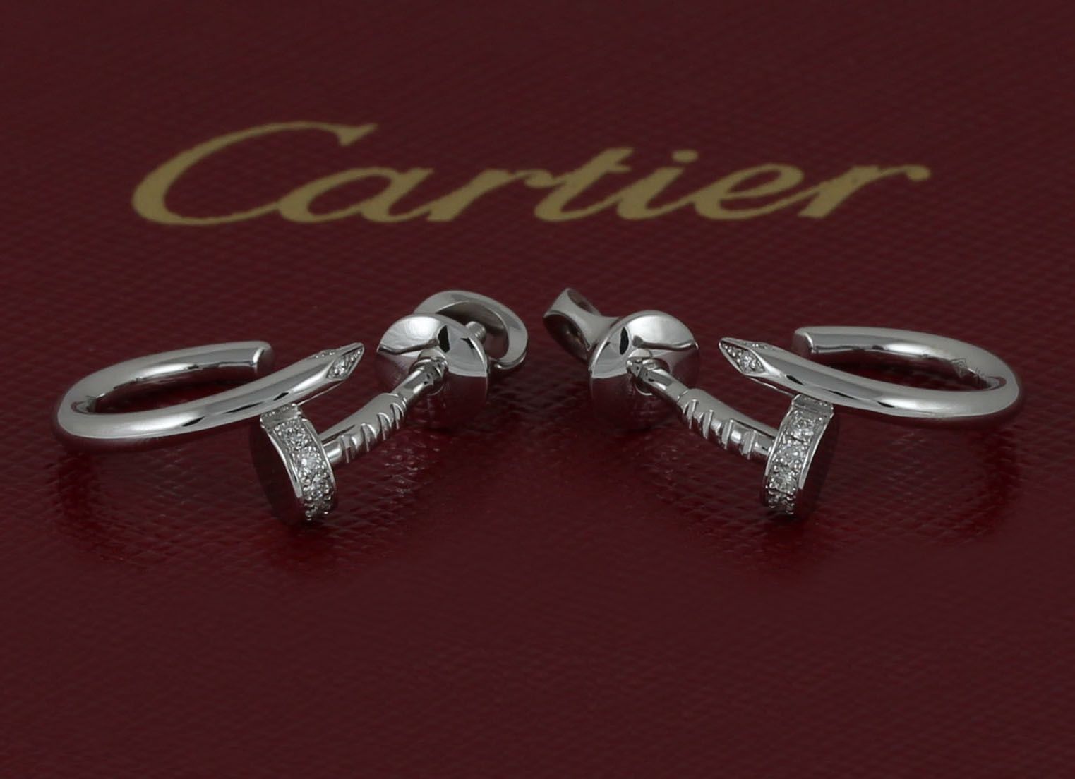 Золотые серьги Cartier Juste un Clou (Гвоздь) с бриллиантами