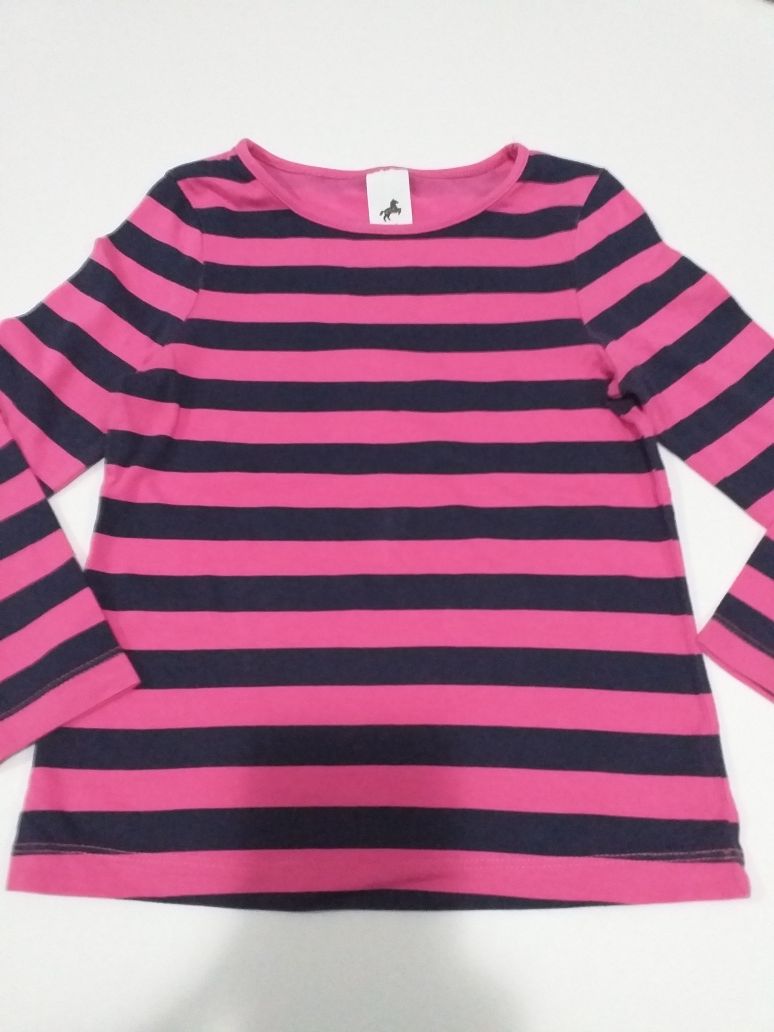 Bluzeczka w paseczki różowo-fioletowa C&A Palomino rozmiar 110