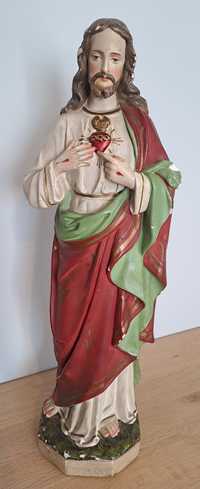 Gipsowa figura Jezusa- antyki, starocie, loft, vintage