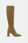Botas knee high de camurça camel ZARA