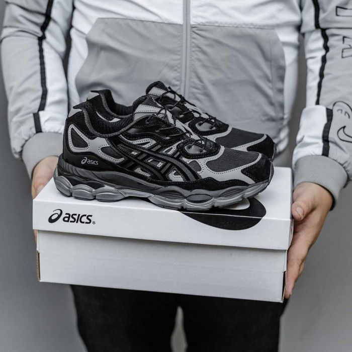 Кросівки зимові Asics Gel-NYC Termo Black/Grey premium