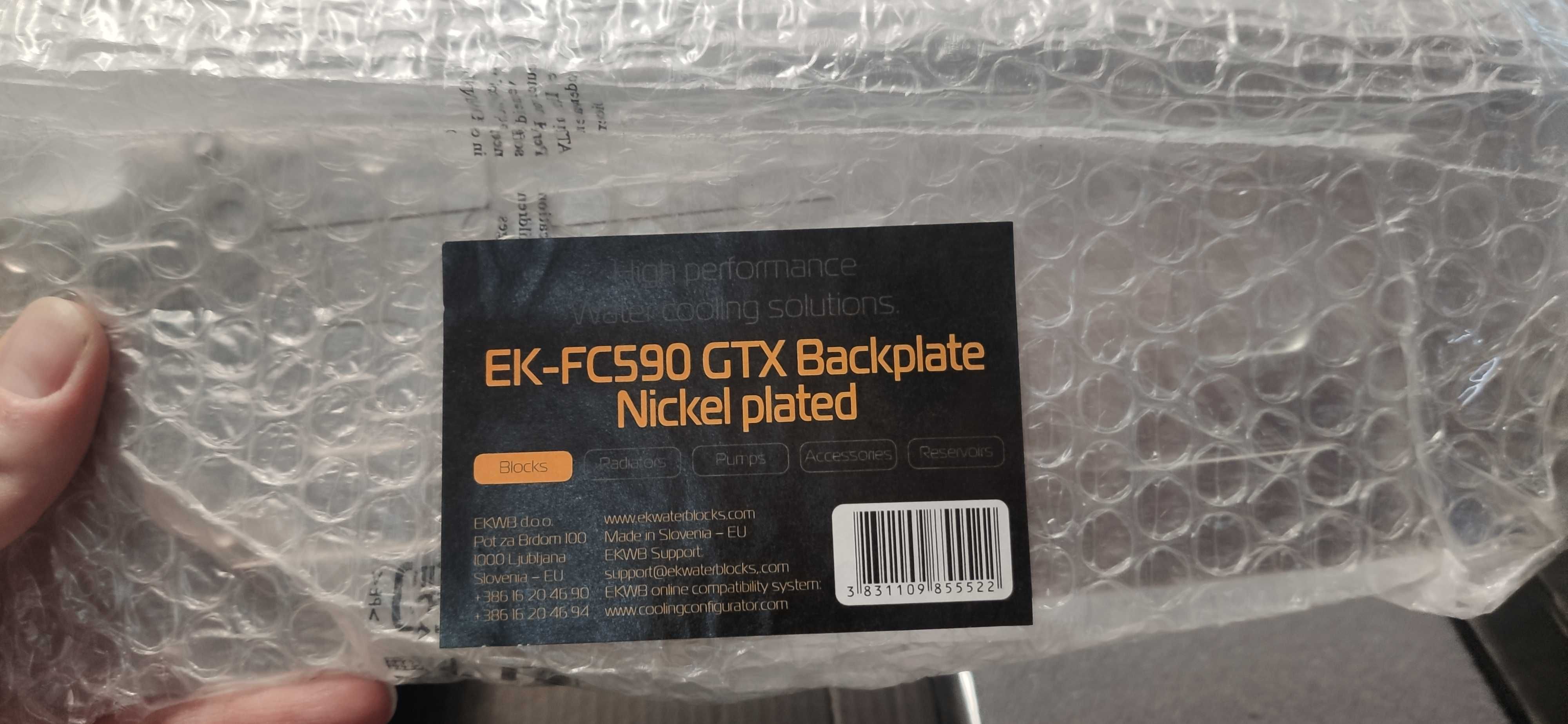 PROMOCJA! Nowy! Blok wodny EK Nickel Plated na GeForce GTX 590 + backp