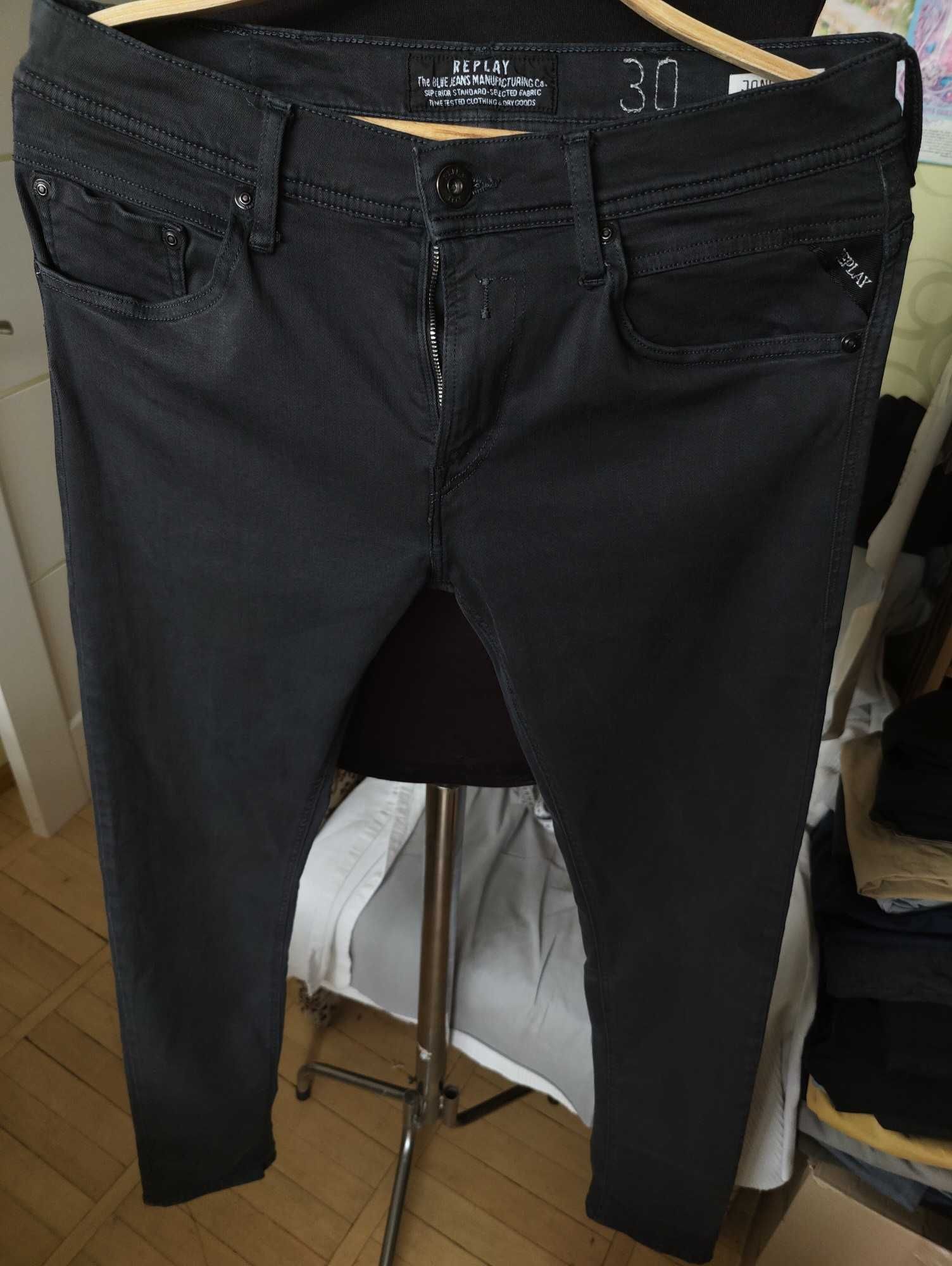 Джинсы Replay Jondrill jeans Italy w30 stretch dark grey.