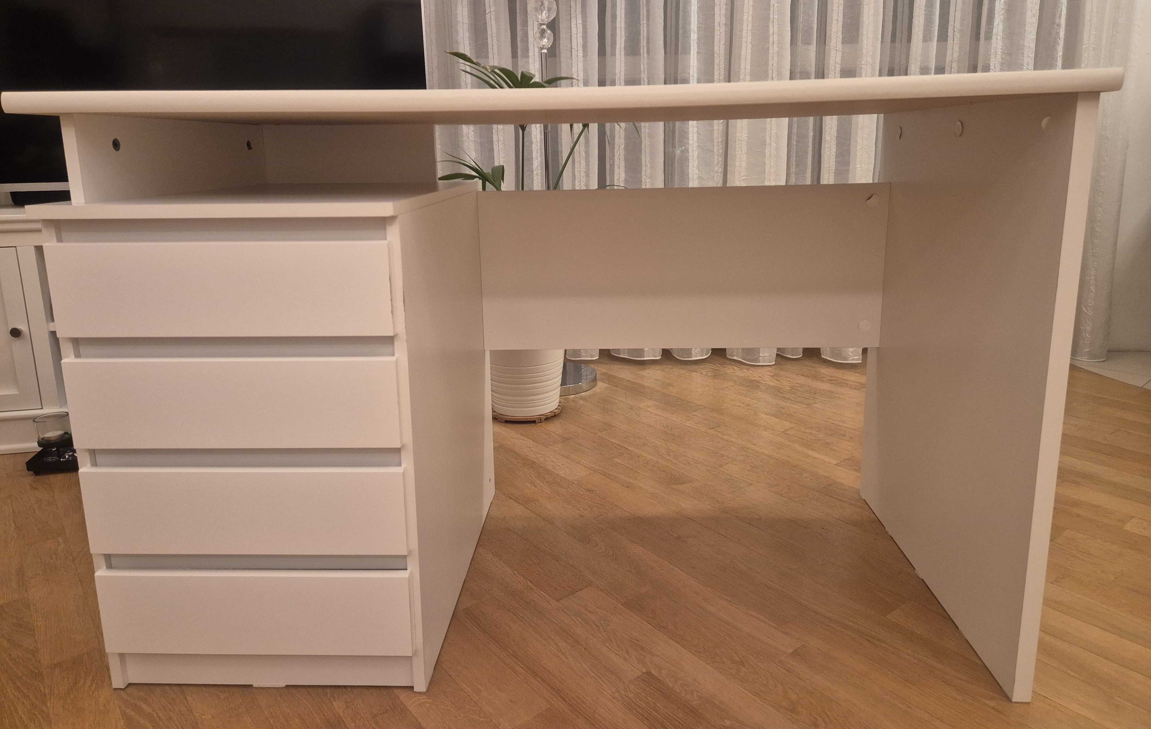 Biurko 118 x 60 x 75 białe + krzesło biurkowe