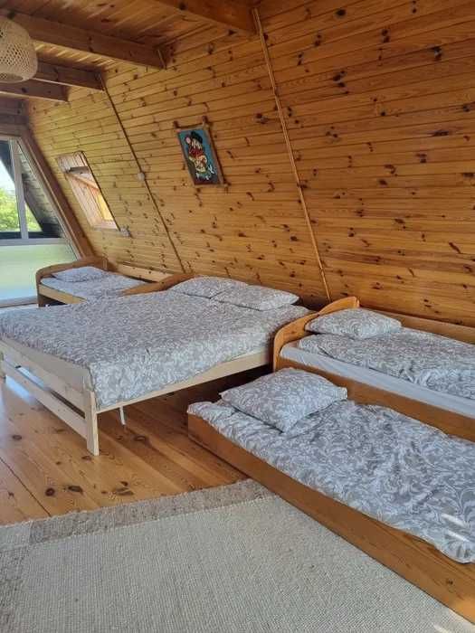 Domek Narty z Balią Jucuzzi z widokiem na jezioro, plac zabaw, Mazury