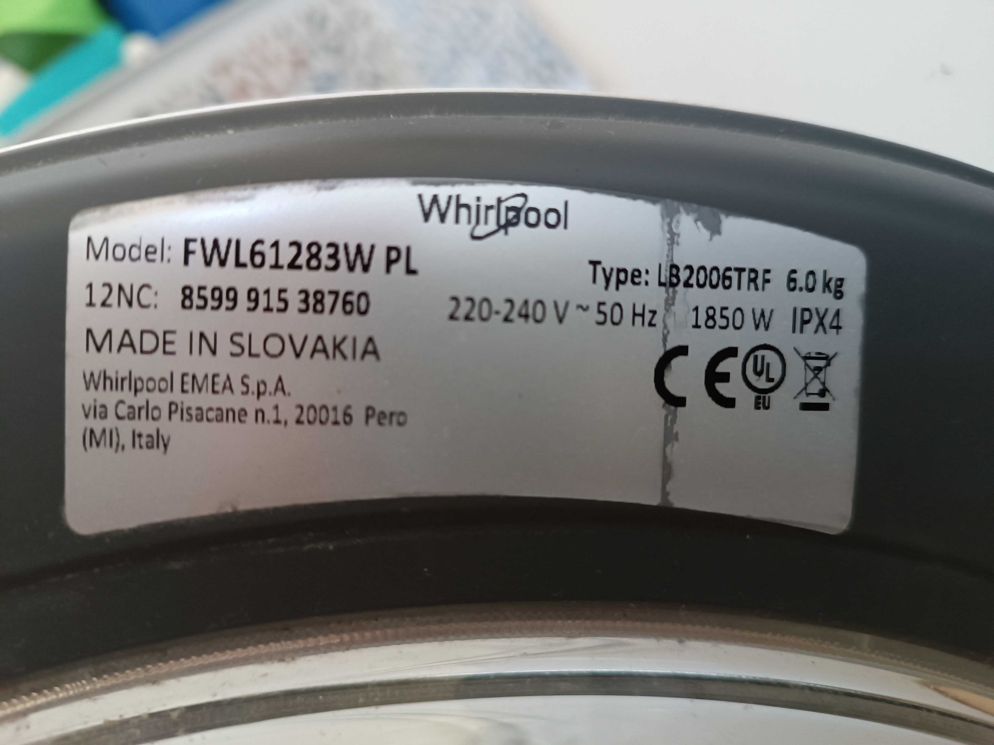 kołnierz, fartuch do pralki WHIRLPOOL FWL61283WPL