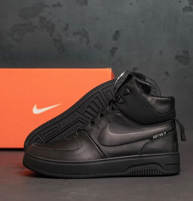Високі зимові черевики чоловічі Nike, спортивні кросівки на зиму найк