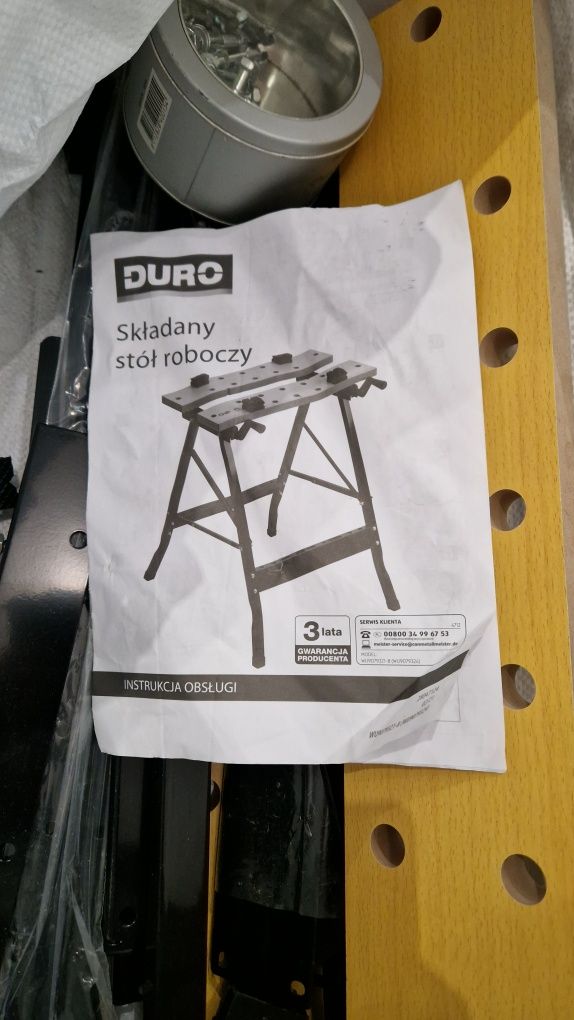 STÓŁ WARSZTATOWY  stolarski STOLIK rozkładany 100KG