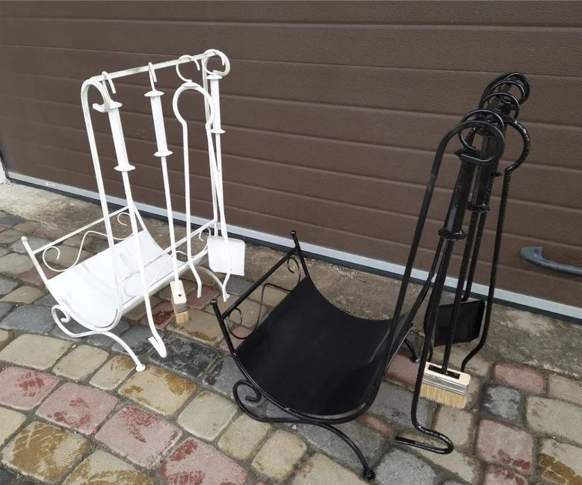 Каминный набор/ Дровниця, Набір для чистки камінів, печей, булерьянов