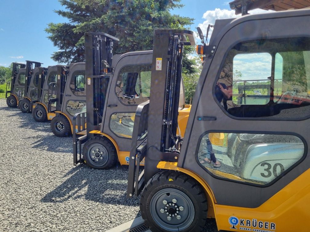 Wózek Widłowy 2,5 T KRÜGER ® PC-25,Maszt 4.5m lub 5,5m Triplex, Diesel
