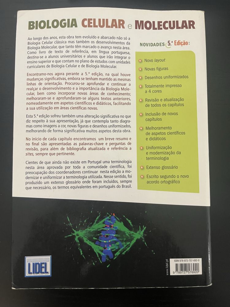 Biologia Celular e Molecular, Carlos Azevedo / Claudio E. Sunkel
