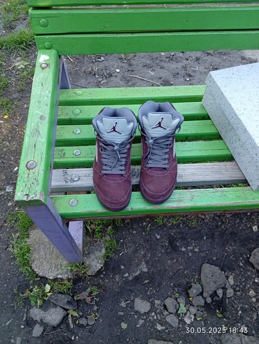 Оригінал Кросівки Air Jordan 5 Retro SE Bordo Burgundy Джордан бордо