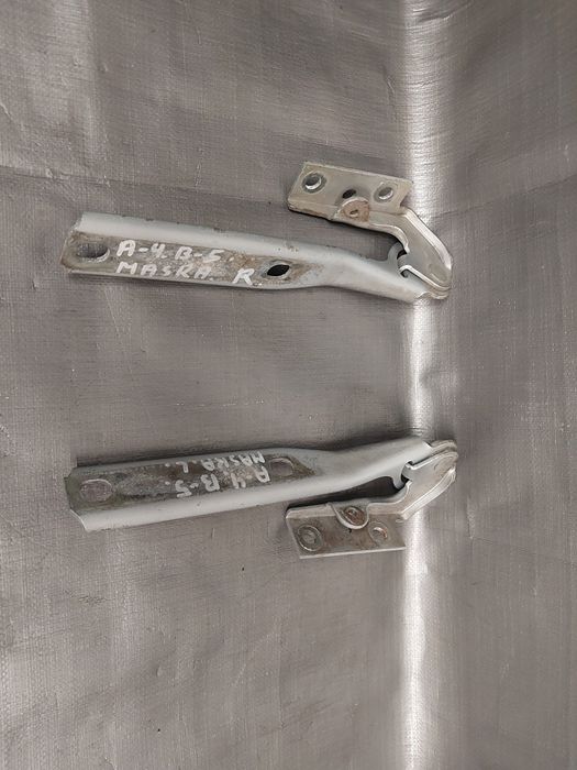 Audi A4 B5 95-99 rok KOMPLET zawiasy maski przód przedniej srebne