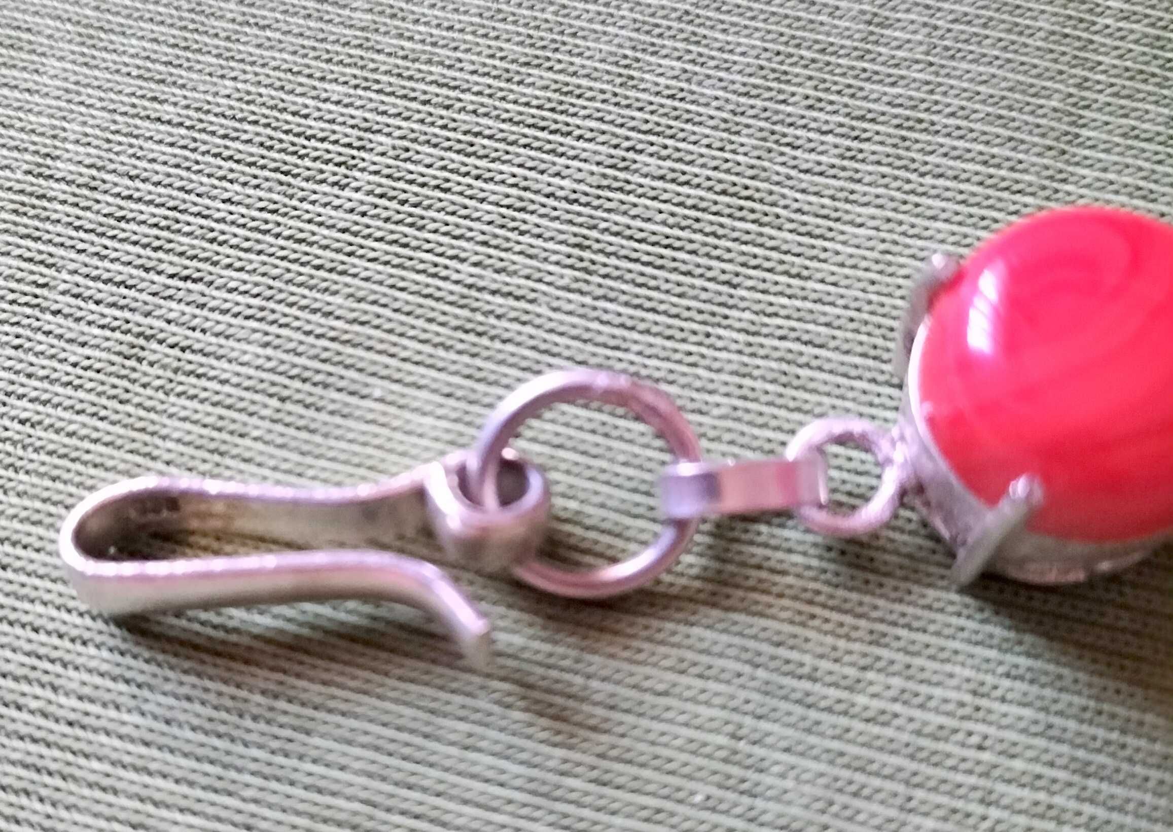 Pulseira em prata e coral