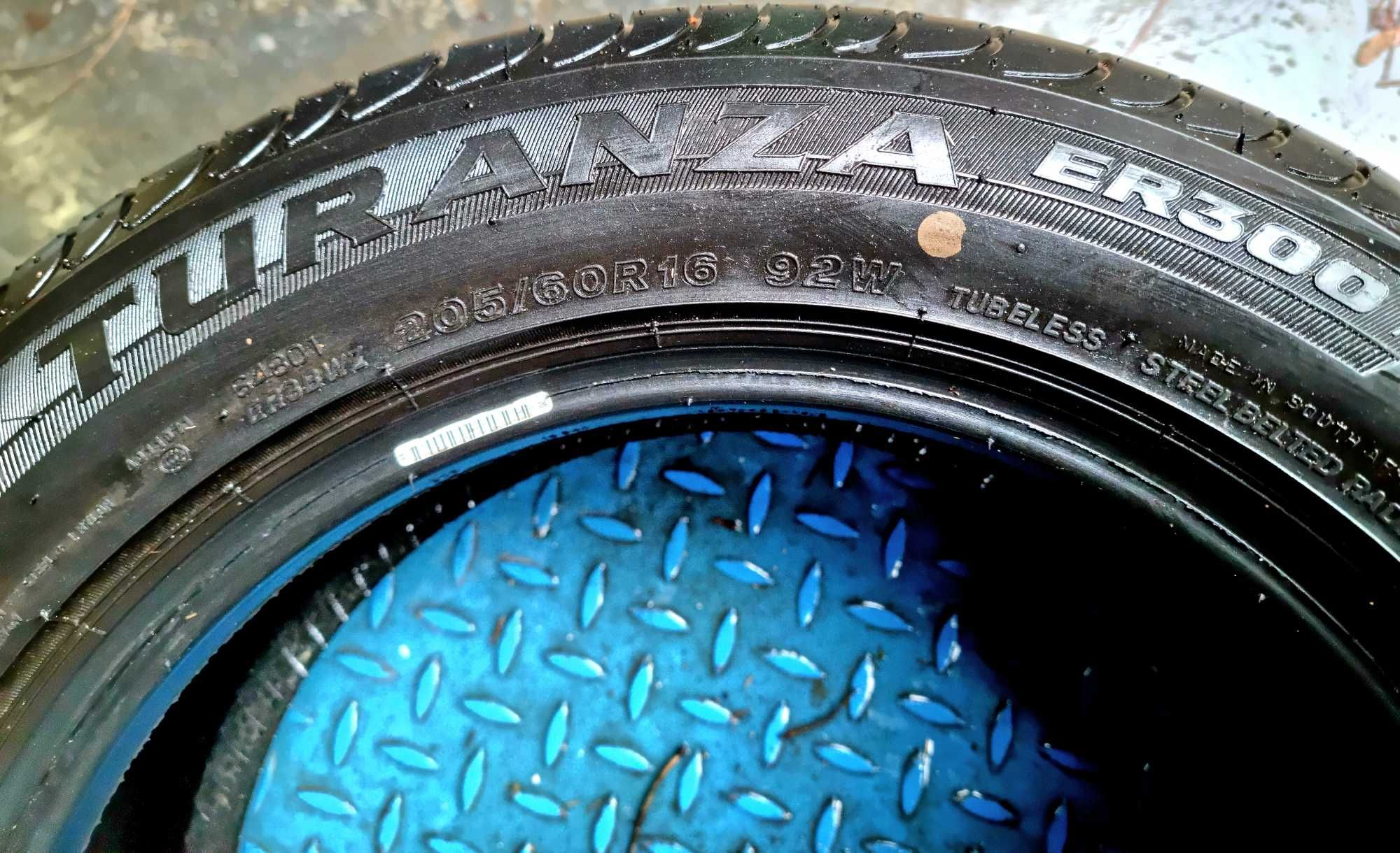 205/60R16 Bridgestone * Rant na felgę * Lato * 2 szt ** # 401 K