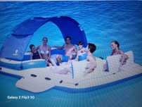 Baixa de Preço - ILHA Flutuante LOUNGE Tropical Nova