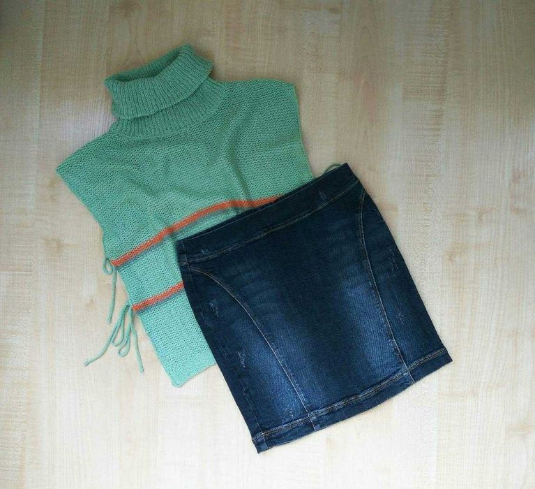 Спідниця міні джинсова сіра