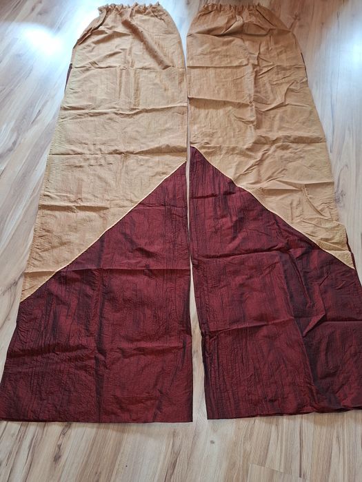 Zasłony złoto bordowe 2szt 240/138cm