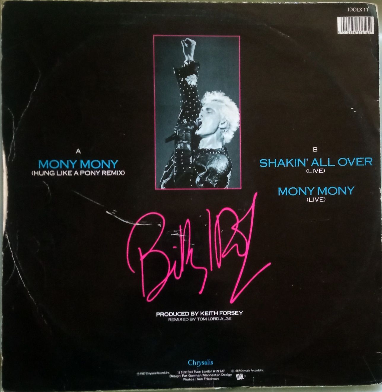 Vinil maxi - Billy Idol - Mony Mony