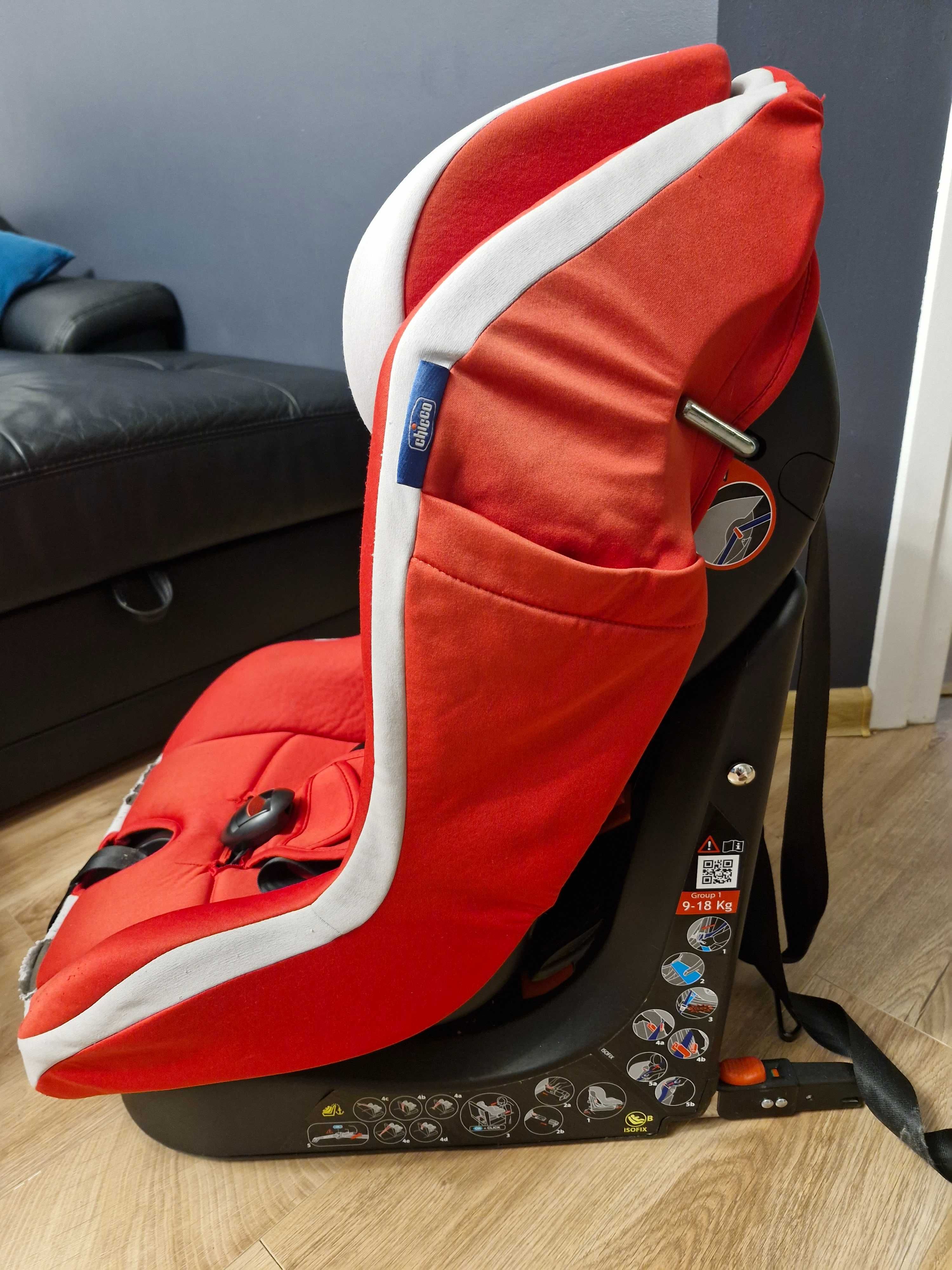 Fotelik samochodowy dziecięcy Chicco Isofix 9-18 kg czerwony