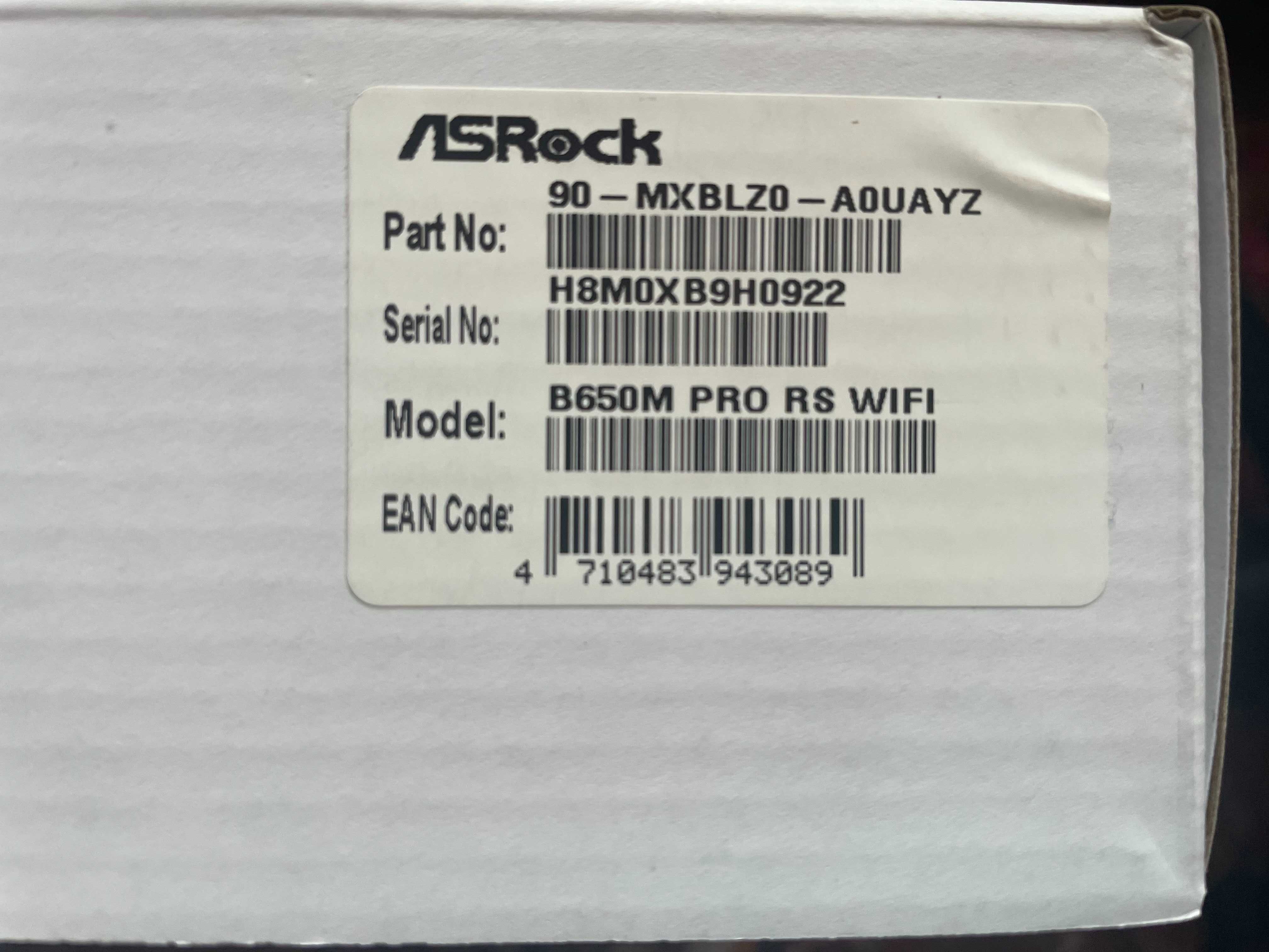 Материнская плата новая AsRock B650M Pro RS WIFI (sAM5)