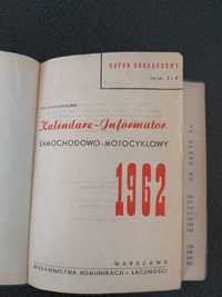 Kalendarz informator samochodowy motocyklowy prl kieszonkowy 1962