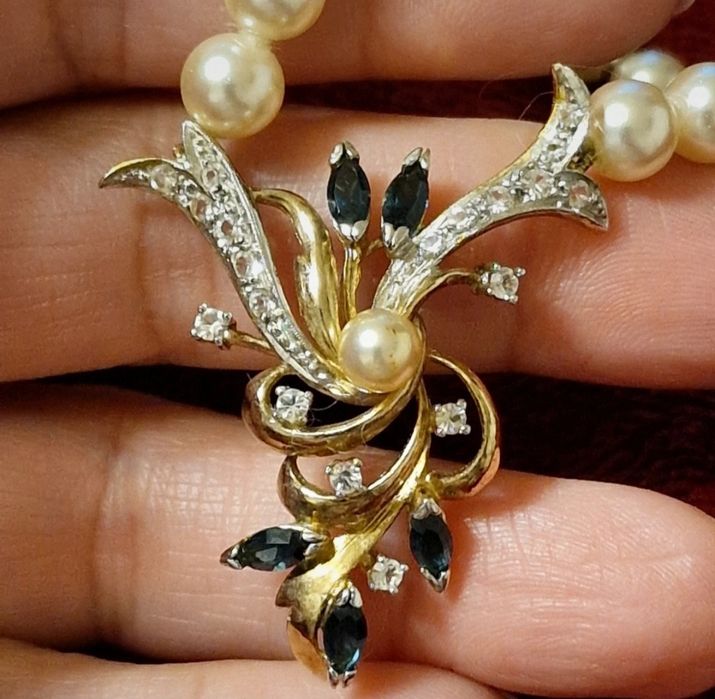 Colar de pérolas vintage Majorica