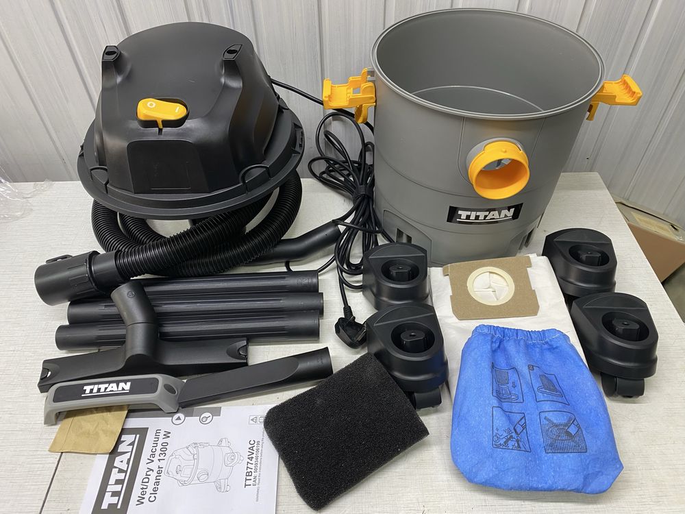 TITAN TTB774VAC 1300W 16л Пилосос будівельний Англія