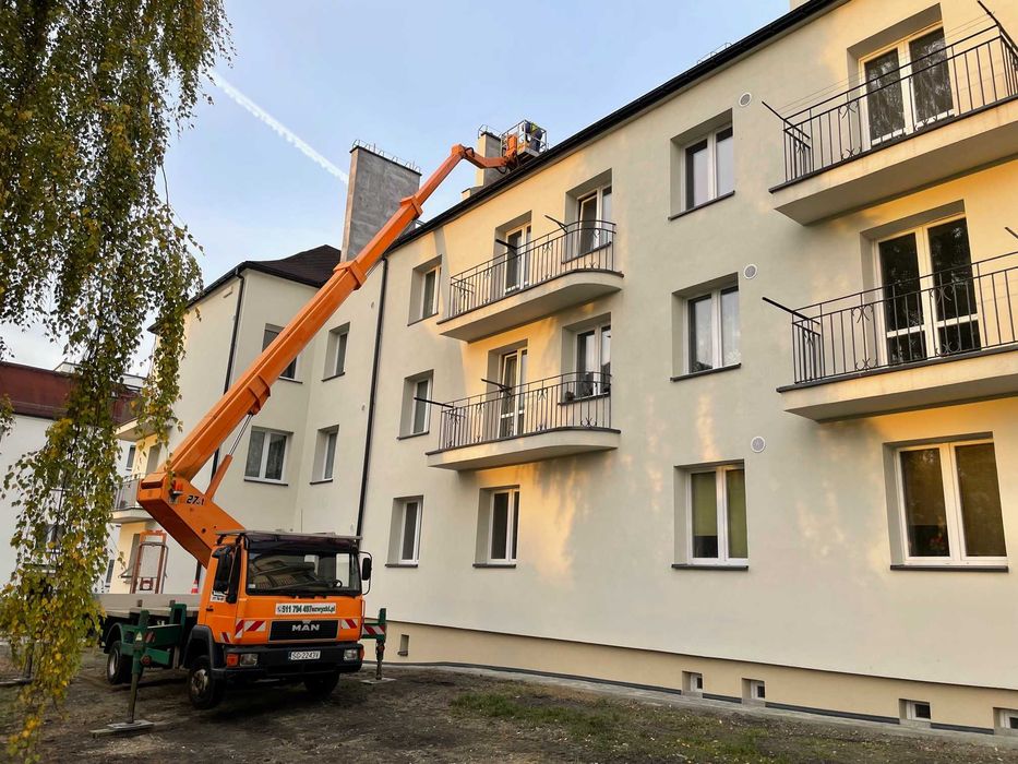 Zwyżka do 35m , Podnośnik Koszowy, Nożycowy z operatorem lub bez