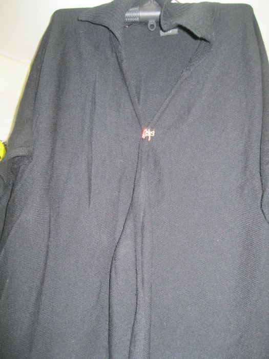 ПОНЧО черное демисезонное кардиган ткань как свитер на любой размер