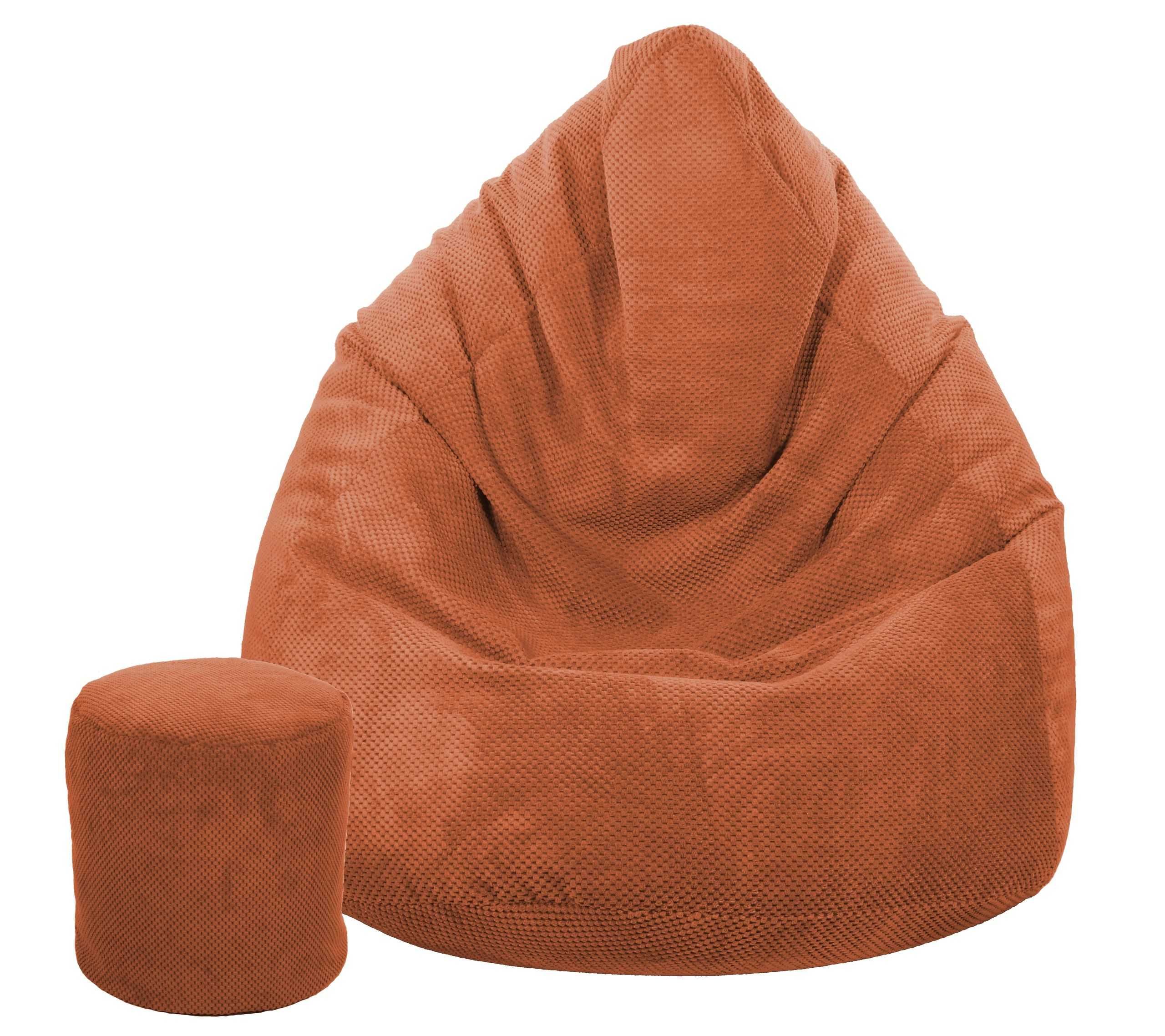 Pufa Worek Sako + GRATIS | Mega Fotel Pluszowy Puf Siedzisko 125x95cm