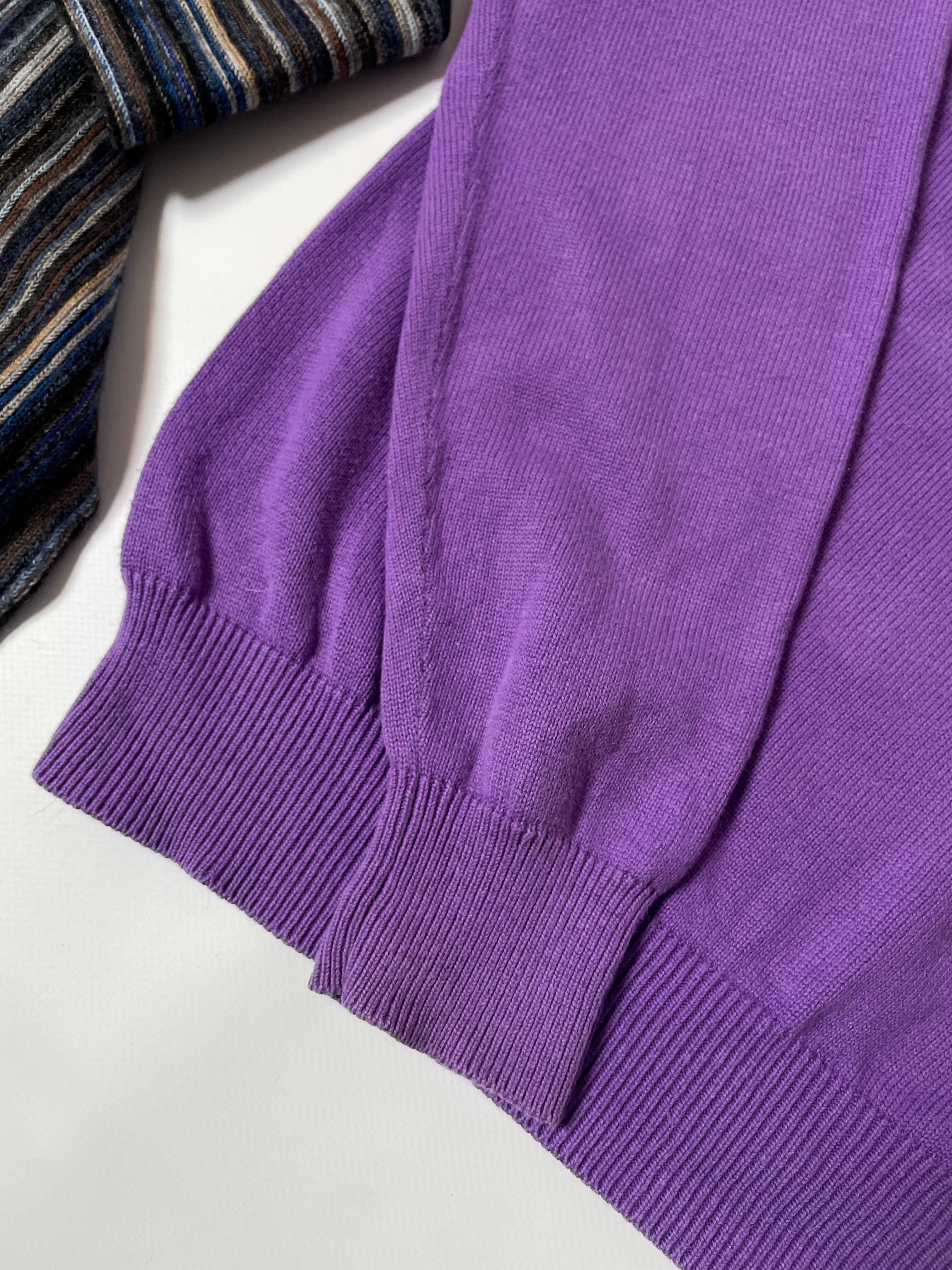 Męski fioletowy bawełniany sweter Corleone L(40)