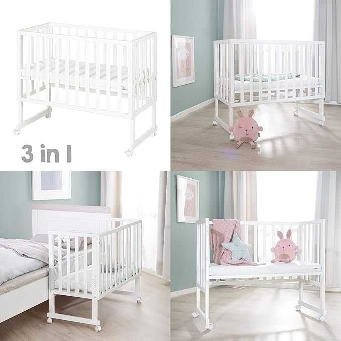 roba Berço Colecho 45 x 90 cm Safe Asleep 3 em 1 - Altura ajustável