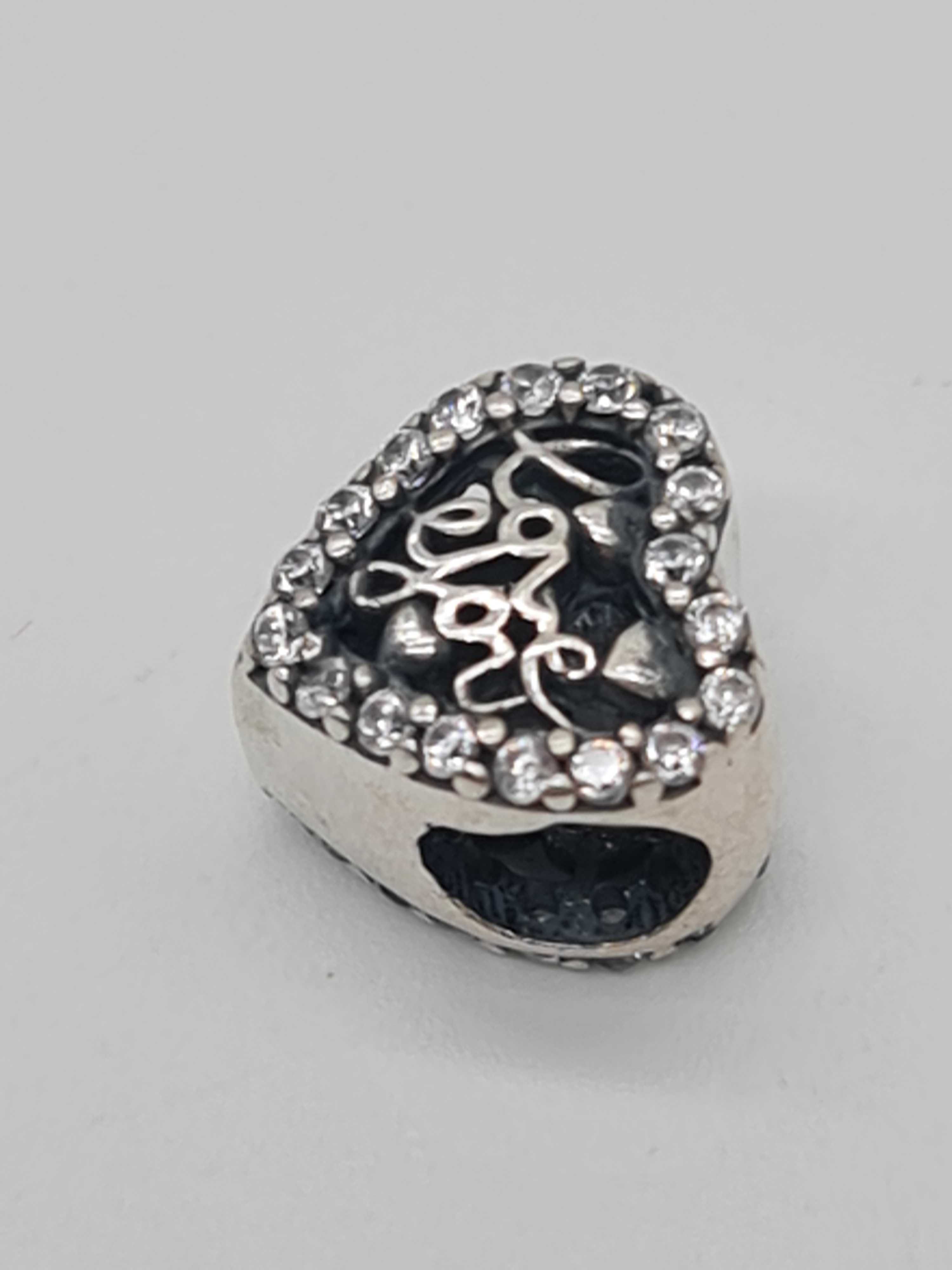 Srebrny charms serce 925 3,0g 1,5cm