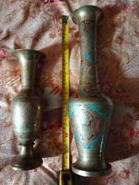 Дві  латунні індійські вази