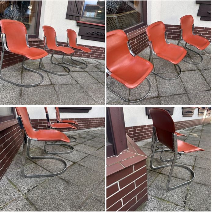 Willy Rizzo dla Cidue krzeslo C2. Wlochy lata 70. Mid century