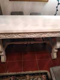 Mesa de madeira c/cadeiras