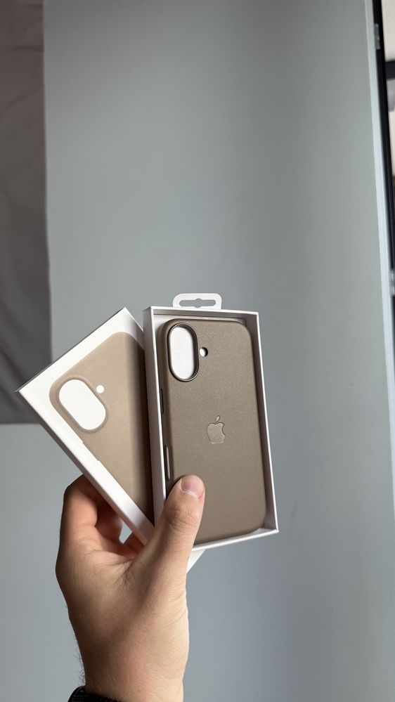Skorzane Magsafe etui do Iphone 16 w kolorze Bezowym