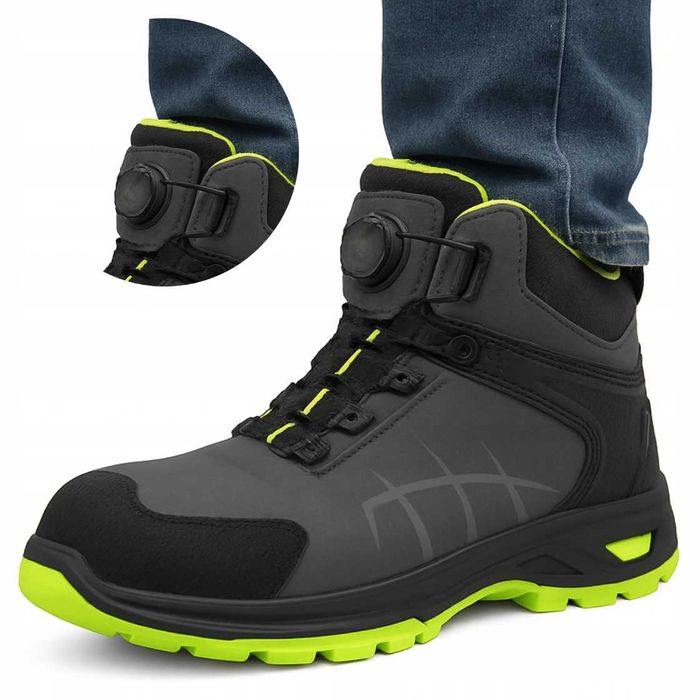 Buty robocze SKÓRZANE z zapięciem BOA trzewiki zimowe PODNOSEK 43, 44