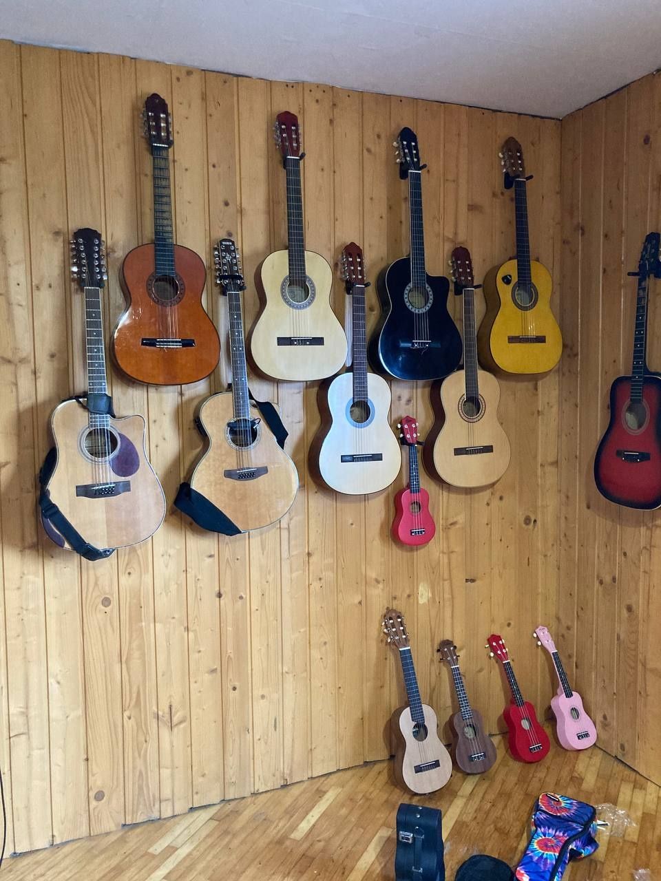 гавайская гитара укулеле разных цветов