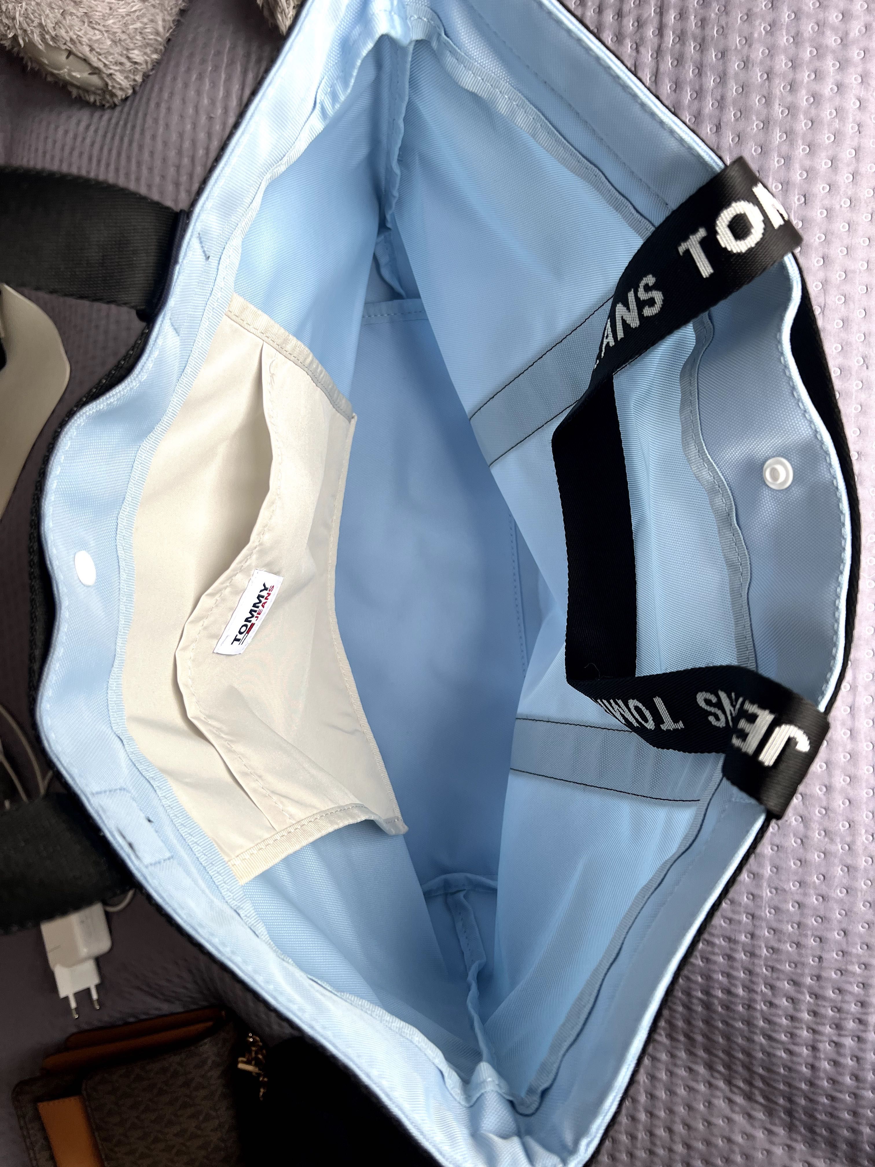 Torebka Tommy Jeans, błękitna